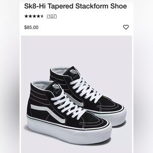 Sk8-Hi Platform Black Vans. Size: 9.